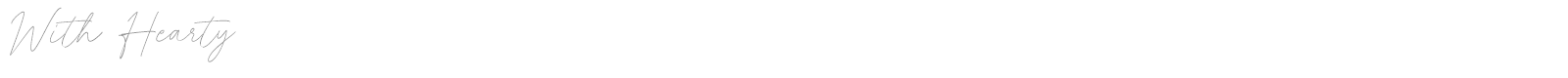 With Hearty font preview